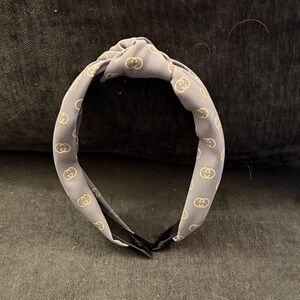 Gray and Gold Patterned Headband